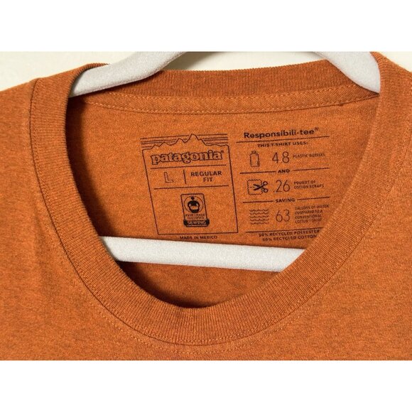 Patagonia Shirt Mens Large Shop Sticker Responsibili-Tee Short Sleeve - Picture 6 of 16